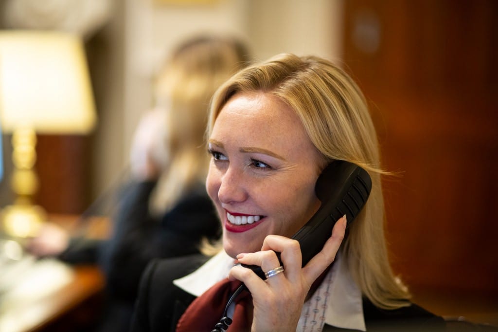 Receptionist on the Telephone